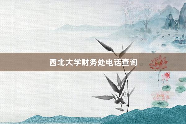 西北大学财务处电话查询